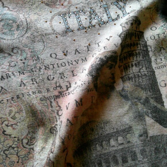 "ITALY" Rhinestone Graphic Tee - Picture 2 of 4